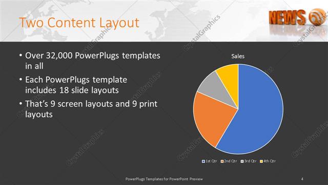 Two Content presentation slide layout
