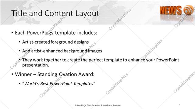 Title and Content presentation slide layout
