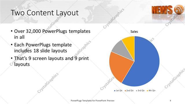 Two Content presentation slide layout