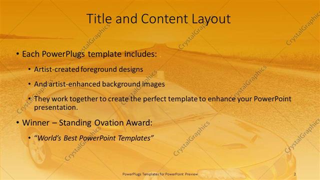 Title and Content presentation slide layout