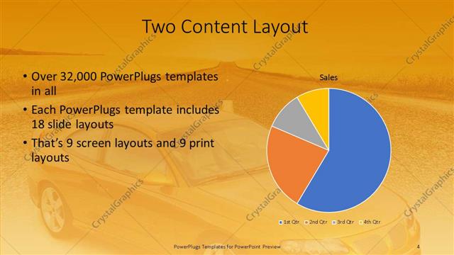 Two Content presentation slide layout