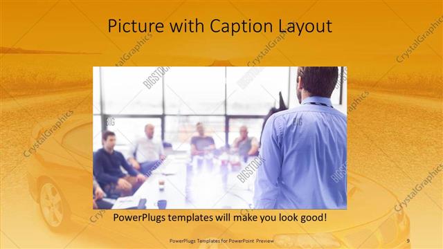 Picture with Caption presentation slide layout