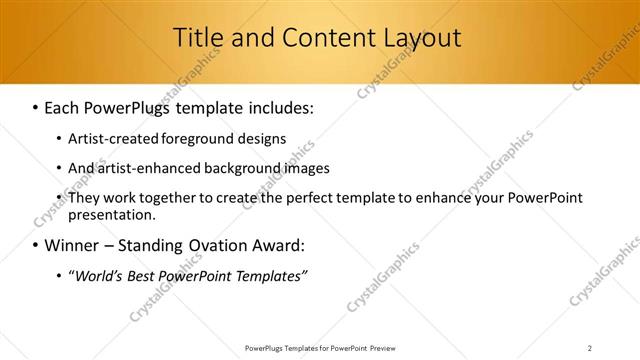Title and Content presentation slide layout