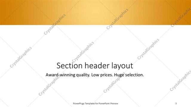 Section Header presentation slide layout