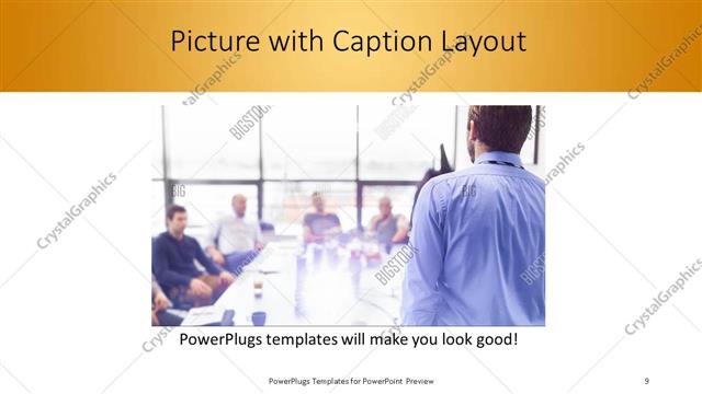 Picture with Caption presentation slide layout