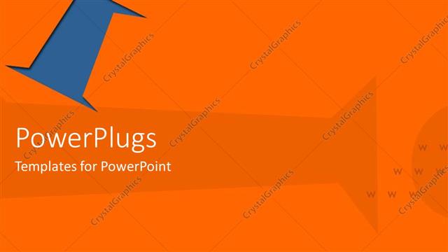  Presentation with blue orange - Orange background with blue letter I