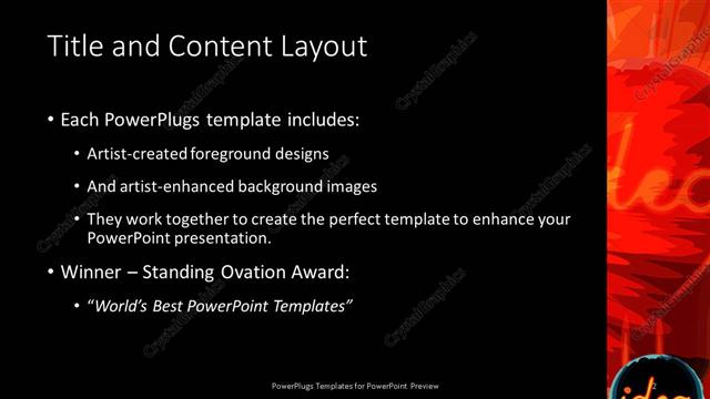Title and Content presentation slide layout