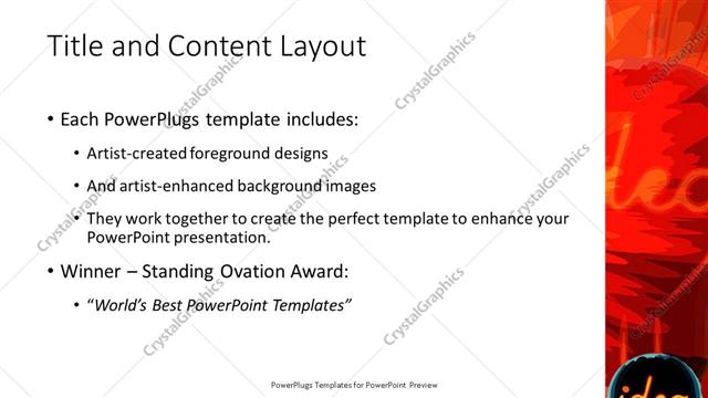Title and Content presentation slide layout