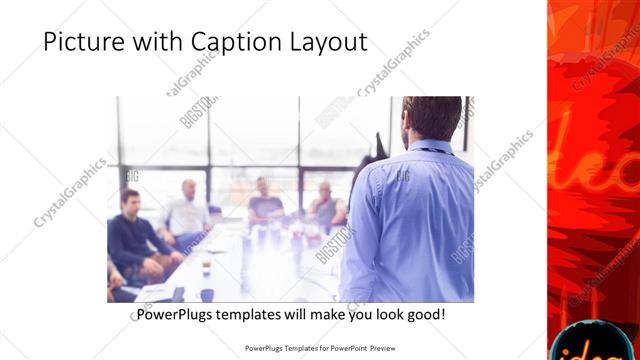 Picture with Caption presentation slide layout