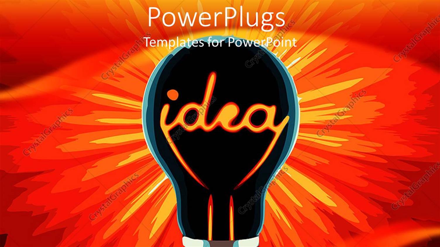 Featuring an Orange Background with a Bulb