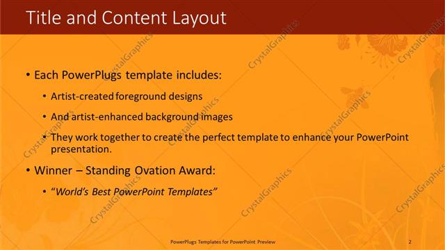 Title and Content presentation slide layout