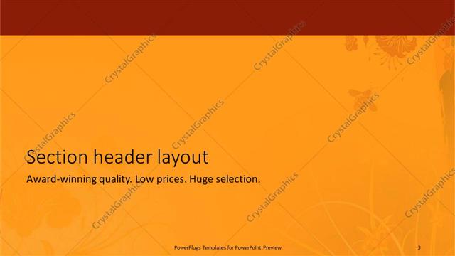 Section Header presentation slide layout