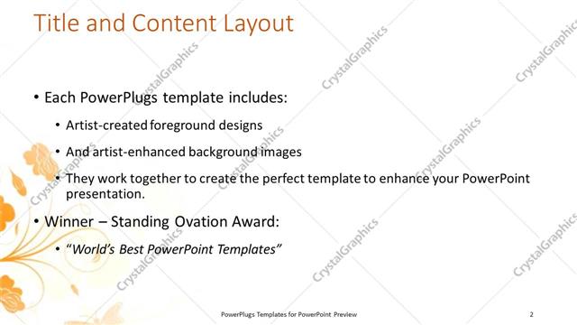 Title and Content presentation slide layout