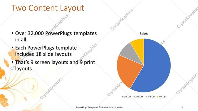 Two Content presentation slide layout