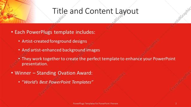 Title and Content presentation slide layout