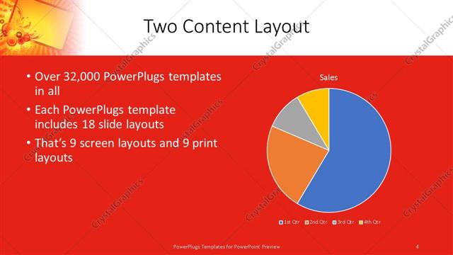 Two Content presentation slide layout