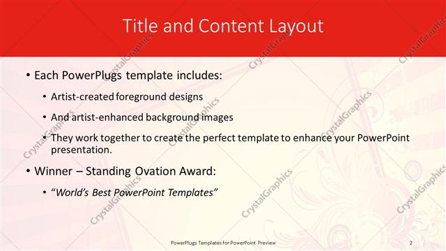 Title and Content presentation slide layout