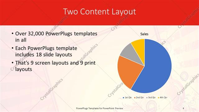 Two Content presentation slide layout