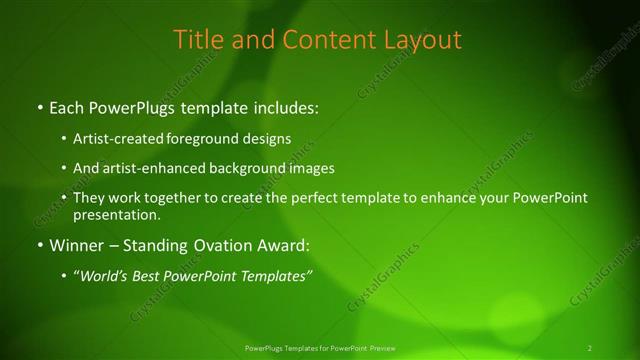 Title and Content presentation slide layout