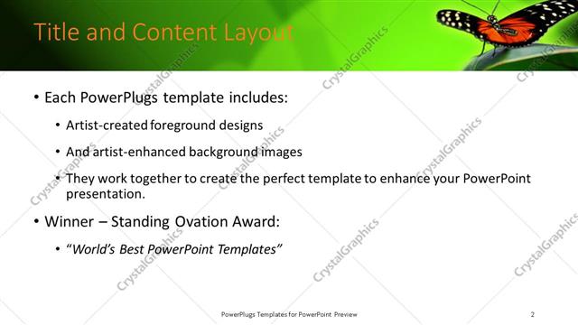 Title and Content presentation slide layout