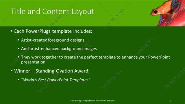 Title and Content presentation slide layout