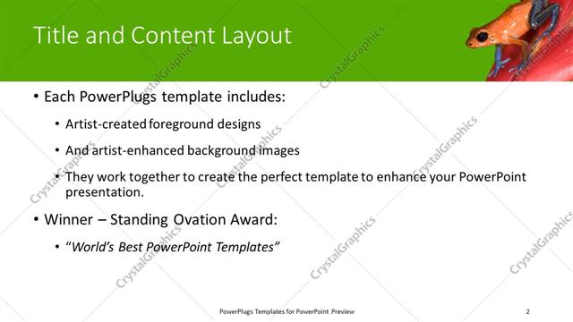 Title and Content presentation slide layout