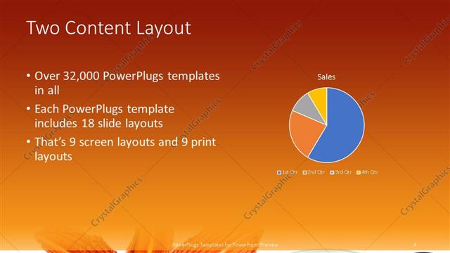 Two Content presentation slide layout