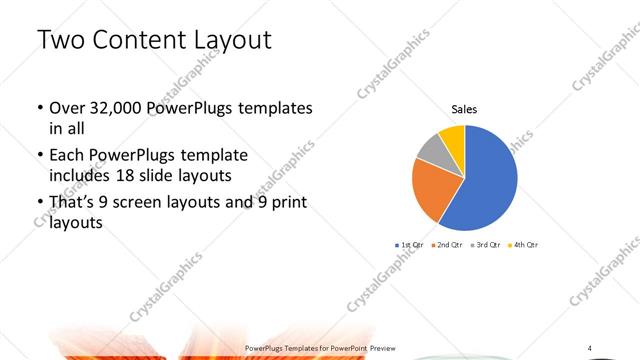 Two Content presentation slide layout