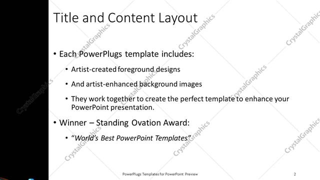 Title and Content presentation slide layout