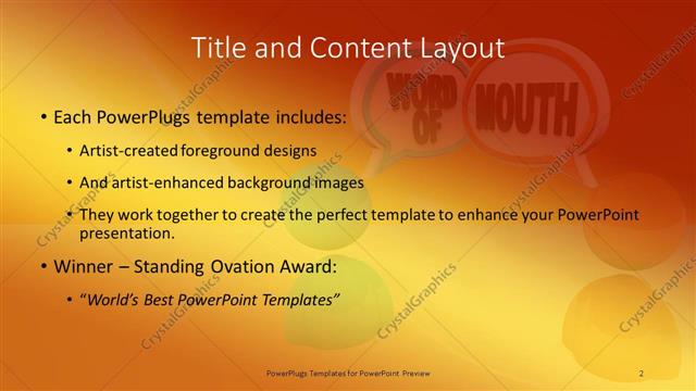 Title and Content presentation slide layout