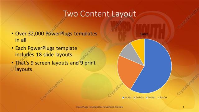 Two Content presentation slide layout