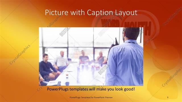 Picture with Caption presentation slide layout
