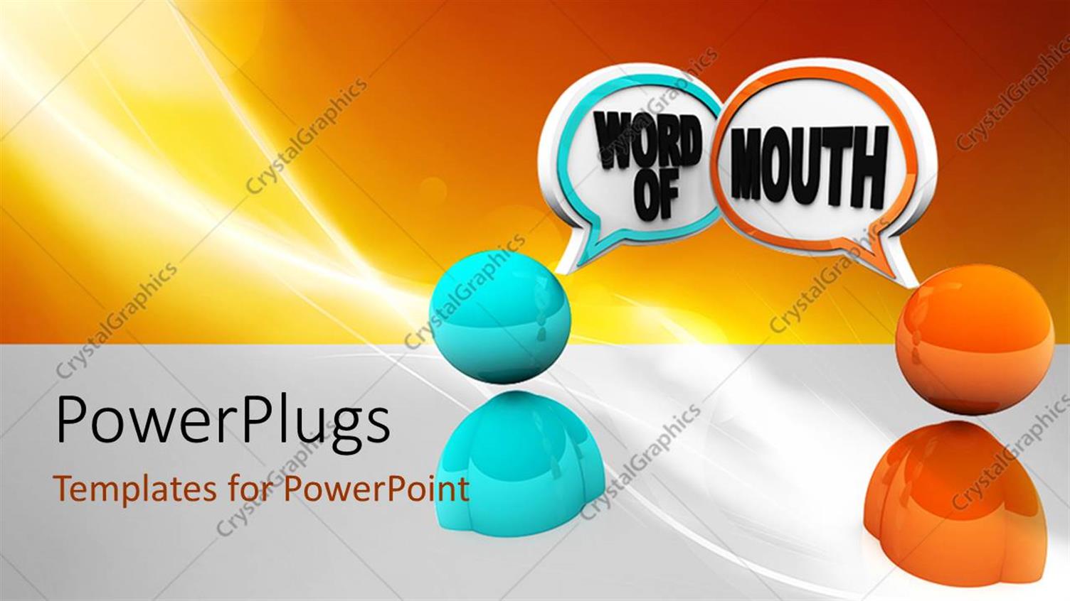 Featuring Orange and Blue Human Figures Chatting on an Orange Background