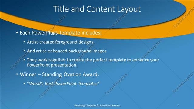 Title and Content presentation slide layout