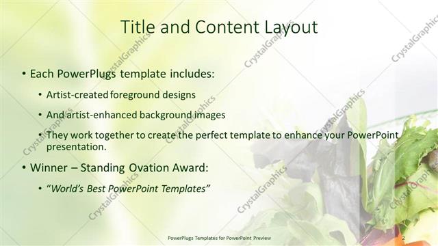 Title and Content presentation slide layout