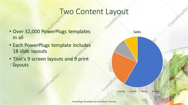Two Content presentation slide layout