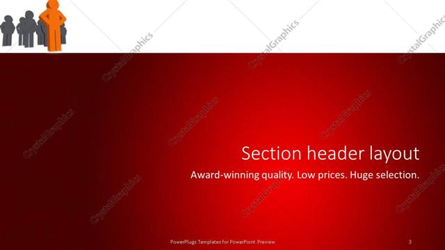 Section Header presentation slide layout