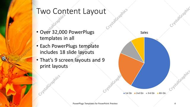 Two Content presentation slide layout