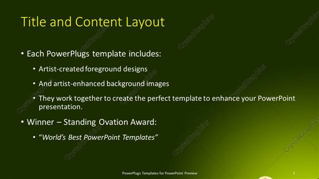 Title and Content presentation slide layout