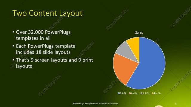 Two Content presentation slide layout