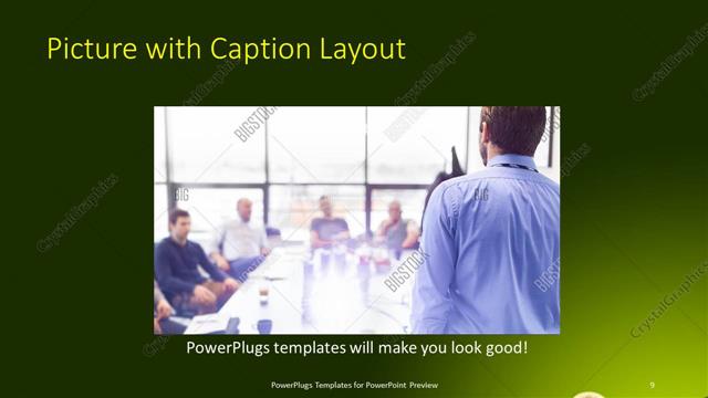 Picture with Caption presentation slide layout