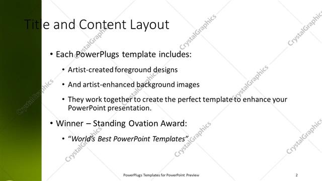 Title and Content presentation slide layout