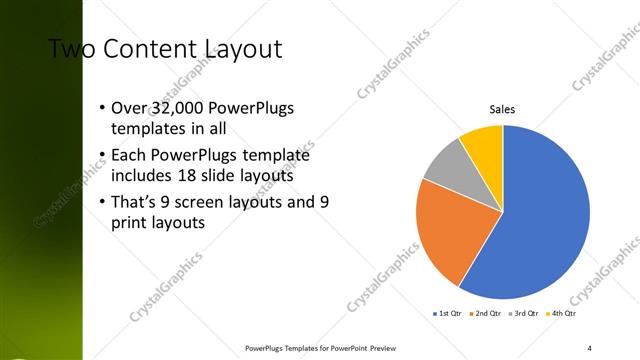Two Content presentation slide layout