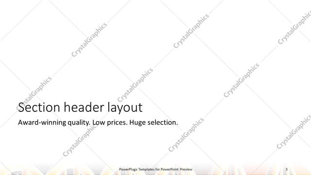 Section Header presentation slide layout