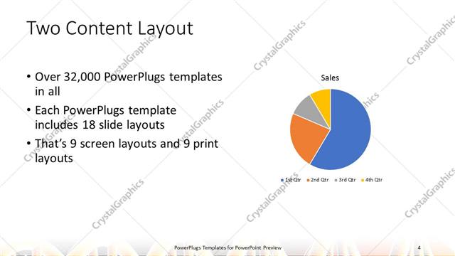 Two Content presentation slide layout