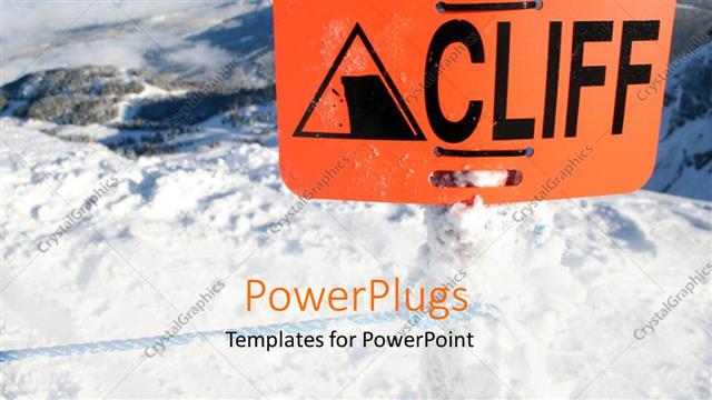  Presentation with orange colored - An orange colored sign post which spell out the word