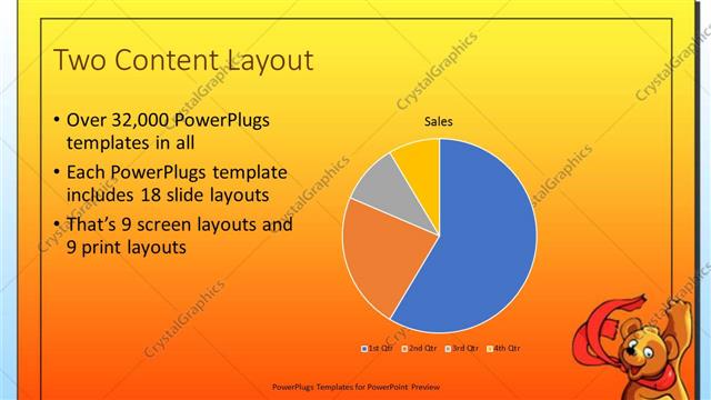 Two Content presentation slide layout