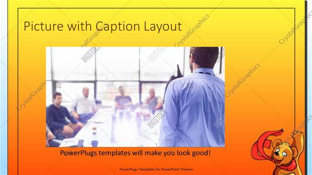 Picture with Caption presentation slide layout