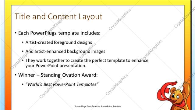 Title and Content presentation slide layout