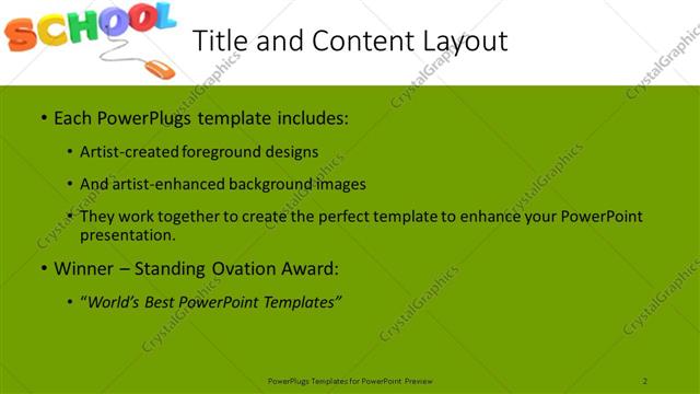 Title and Content presentation slide layout